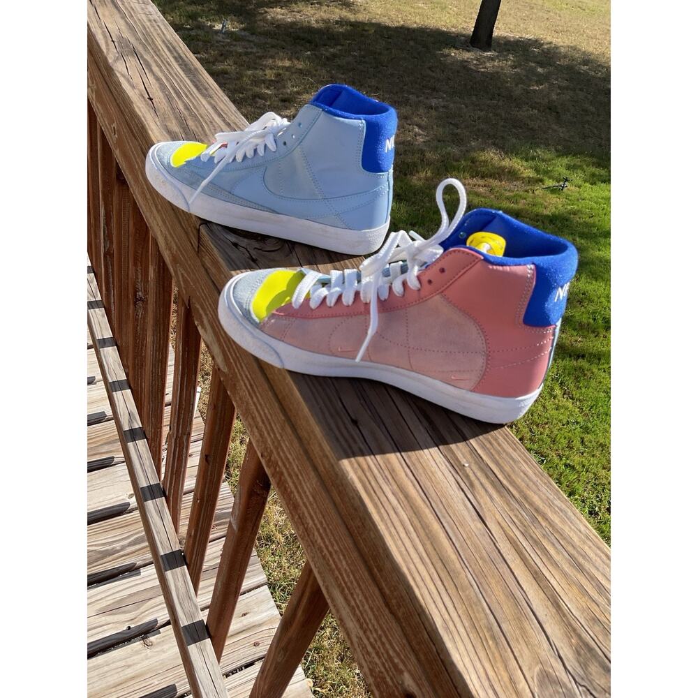 Nike Blazer Mid ‘77 Dance Kids Size 4.5Y Cobalt / Blue Dq6084-402 - Picture 6 of 13